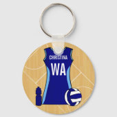 Customisabe Netball Schlüsselring Nichola Schlüsselanhänger (Rückseite)