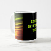 Customisable abstract fun message space futurist kaffeetasse (Vorderseite Links)