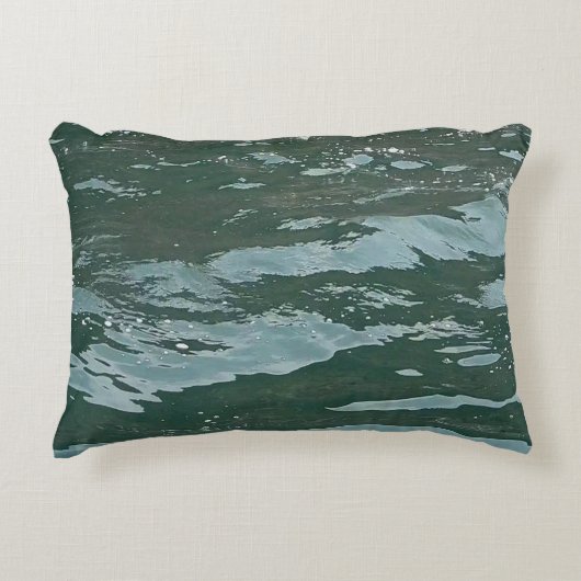 Customisable Azure Oceans Abstract Sea Water Coast Dekokissen (Vorderseite)
