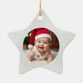 Customisable Baby's First Christmas Star Keramik Ornament (Vorne)