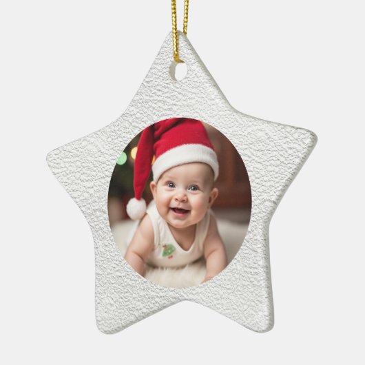 Customisable Baby's First Christmas Star Keramik Ornament (Links)