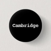 Customisable Cambridge Typography Button (Vorderseite)