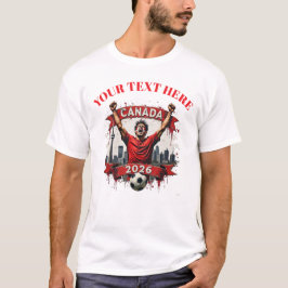 Customisable Canada Soccer Football Team Supporter T-Shirt
