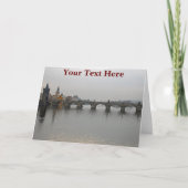 Customisable Charles Bridge, Prague Karte (Vorderseite)