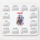 Customisable Cute Blue Heeler Dog Calendar  Mousepad (Vorne)