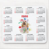 Customisable Cute Cockapoo Dog Calendar  Mousepad (Vorne)