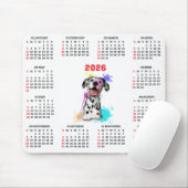 Customisable Cute Dalmatian Dog Calendar Mousepad (Mit Mouse)