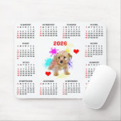 Customisable Cute Morkie Dog Calendar Mousepad (Mit Mouse)