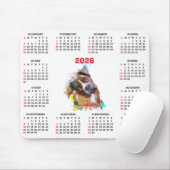 Customisable Cute Pittie Dog Calendar   Mousepad (Mit Mouse)