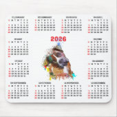 Customisable Cute Pittie Dog Calendar   Mousepad (Vorne)