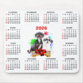Customisable Cute Shih Tzu Dog Calendar Mousepad (Vorne)
