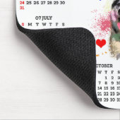Customisable Cute Siberian Husky Dog Calendar Mousepad (Ecke)