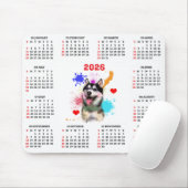 Customisable Cute Siberian Husky Dog Calendar Mousepad (Mit Mouse)