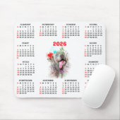 Customisable Cute Weimaraner Dog Calendar Mousepad (Mit Mouse)