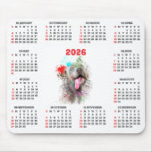 Customisable Cute Weimaraner Dog Calendar  Mousepad (Vorne)