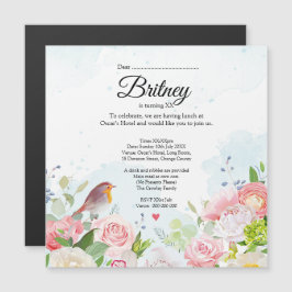 Customisable Female Birthday Invitation – Editable Magnetkarte