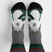 Customisable “Fleece Navidad” Sheep Funny Fun Grey Socken (Oben)