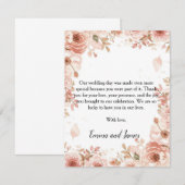 Customisable Floral Wedding Thank You Card | Elega Dankeskarte (Vorne/Hinten)