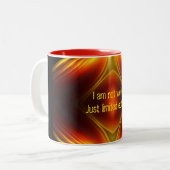 Customisable fun message zweifarbige tasse (Vorderseite Links)
