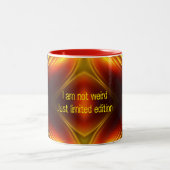 Customisable fun message zweifarbige tasse (Mittel)