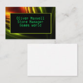 Customisable futuristic space abstract business ca visitenkarte (Vorne/Hinten)