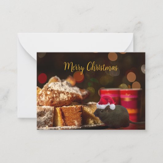 Customisable gerbil Christmas, pet lovers Mitteilungskarte (Vorderseite)