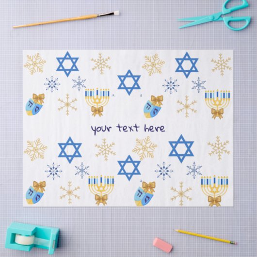 Customisable Hanukkah winter tissue Paper Seidenpapier (Basteln)