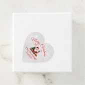 Customisable Happy Santa Claus Christmas Heart Geschenkanhänger (Beispiel)