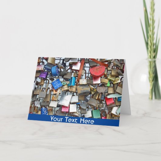 Customisable Helsinki love locks Karte (Vorderseite)