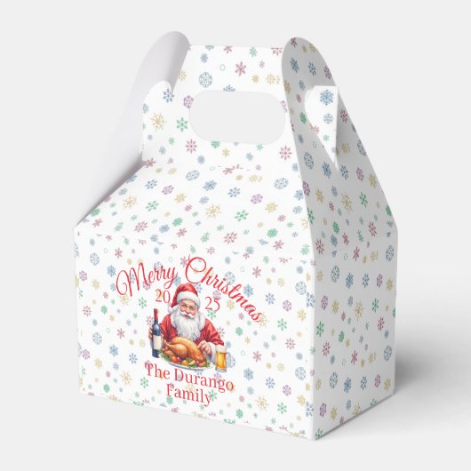 Customisable Jolly Santa Claus Christmas Party Geschenkschachtel (Vorderseite)