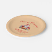 Customisable Jolly Santa Claus Christmas Party Pappteller (Schrägansicht)