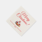 Customisable Jolly Santa Claus Christmas Party Serviette (Ecke)