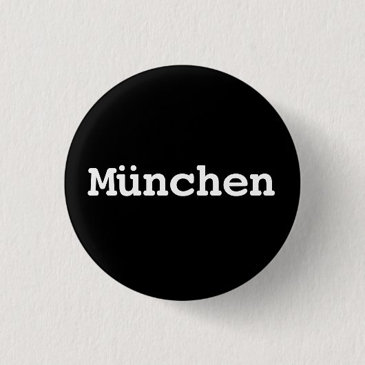Customisable München Typography Button (Vorderseite)