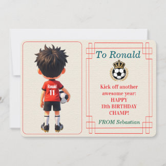 Customisable Name Number and Text Birthday Boy Feiertagskarte
