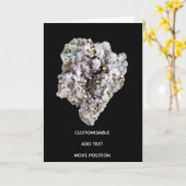 Customisable Pyrite and Green Quartz Crystal Karte (Gelbe Blume)