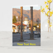 Customisable Santa Barbara California Karte (Gelbe Blume)