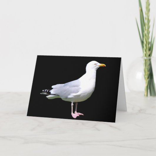 Customisable Seagull Standing Greetings Card Karte (Vorderseite)