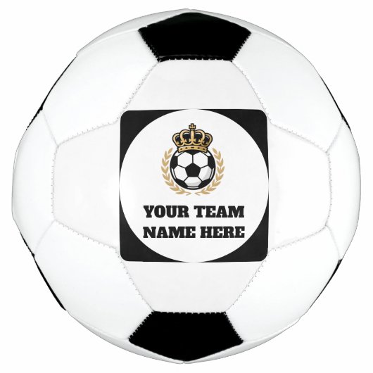 Customisable Soccer Team Football King Logo Fußball (Vorderseite)