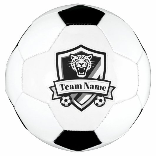 Customisable Soccer Team Jaguar Logo Soccer Ball  (Vorderseite)