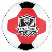 Customisable Soccer Team Jaguar Red Trim Logo Fußball (Vorderseite)