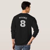 Customisable Winged Soccer Ball Logo Longsleeve T-Shirt (Schwarz voll)