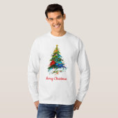 Customisable Xmas Tree Oil Painting Longsleeve T-Shirt (Vorne ganz)
