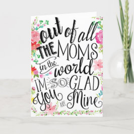 Customise Mother's Day Card - Floral Feiertagskarte