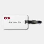 Customiseable rote Rasen-Schüsseln Gepäckanhänger (Rückseite horizontal)