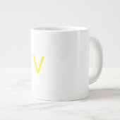 Customised letter V mug Jumbo-Tasse (Vorderseite Rechts)