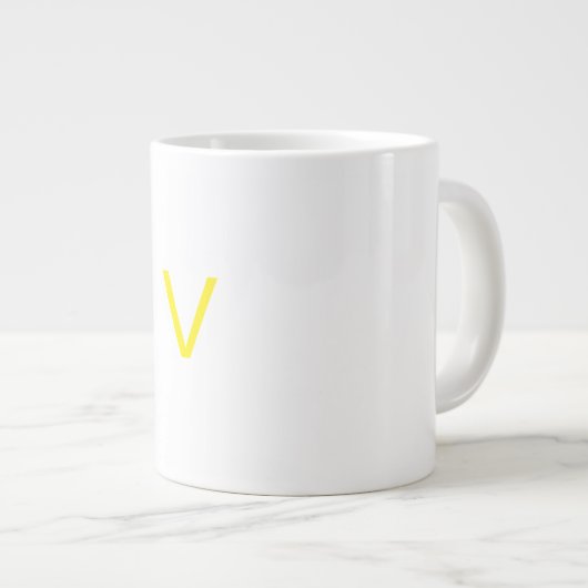 Customised letter V mug Jumbo-Tasse (Vorderseite Rechts)