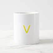 Customised letter V mug Jumbo-Tasse (Vorderseite)