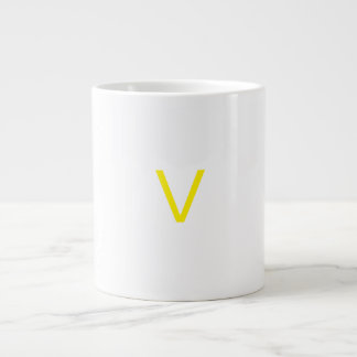 Customised letter V mug Jumbo-Tasse