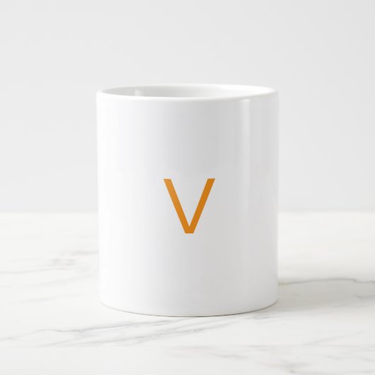 Customised letter V mug Jumbo-Tasse (Vorderseite)