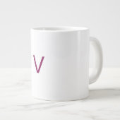 Customised letter V mug Jumbo-Tasse (Vorderseite Rechts)
